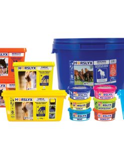 Horslyx Group Pack Shot ubcluding 650g 5kg 15kg and export only 40kg